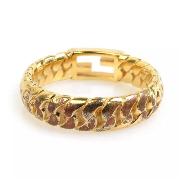Auth FENDI Ring Gold Metal - Picture 4 of 15
